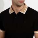Black Contrast Collar Polo