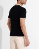 Black Contrast Collar Polo