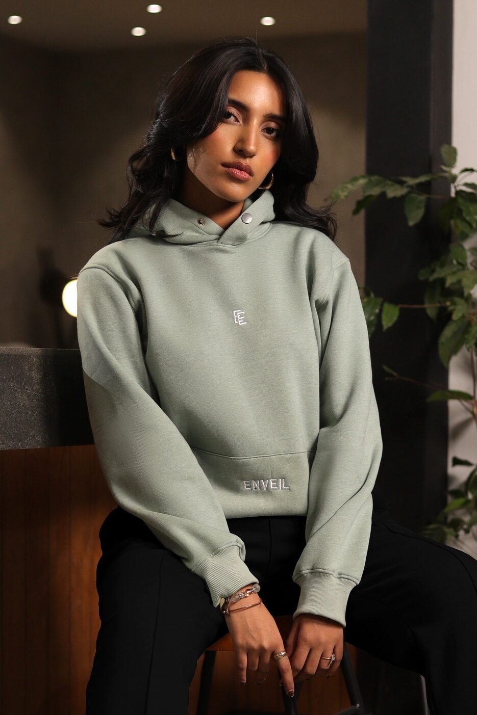 Light green hoodie
