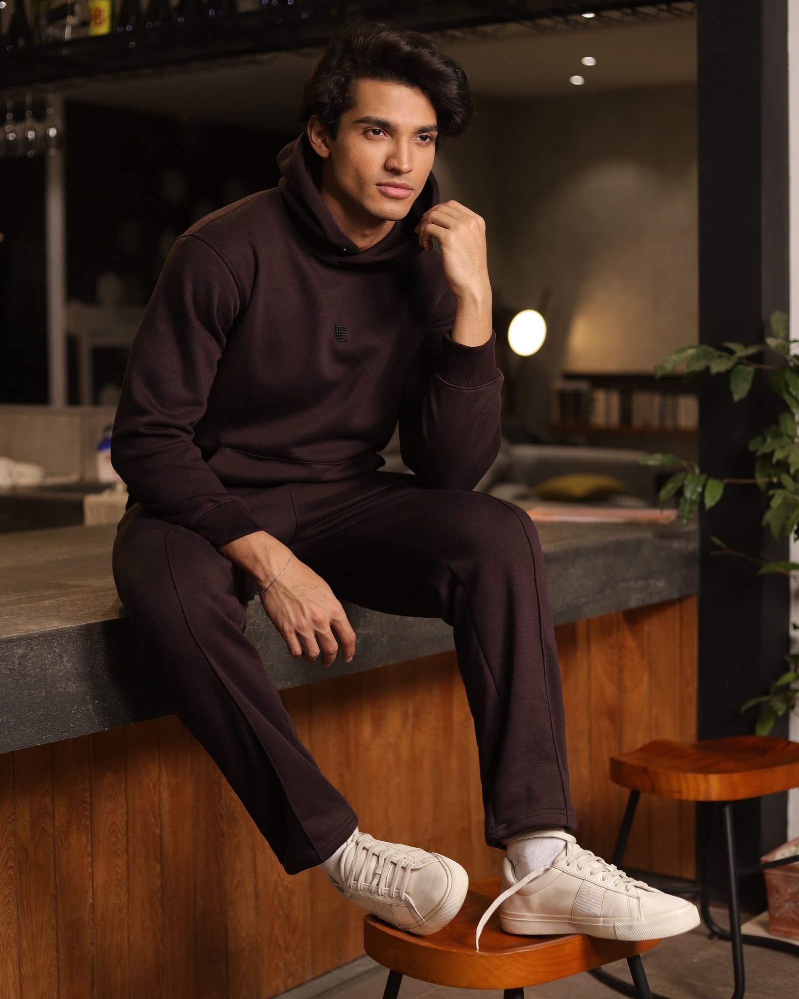 Maroon hoodie and joggers - Image 2