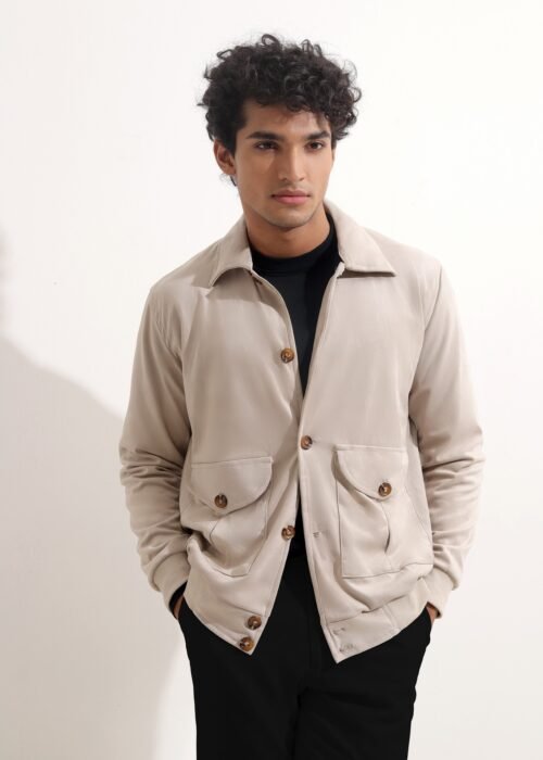 Off white 2 pockets suede Jacket